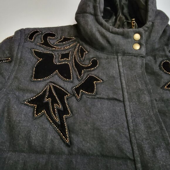 Free People Fleur de Lis Denim Puffer Jacket - Picture 7 of 16